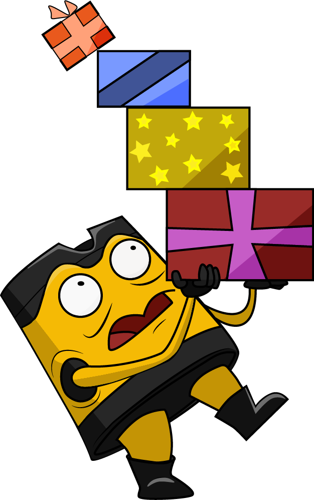 Barrilete Llevando Regalos - Gift (626x996), Png Download