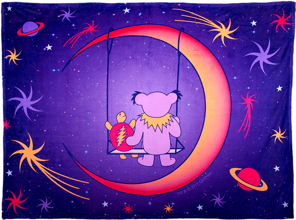 Grateful Dead Purple Moon Swing Coral Fleece Blanket - Moon Swing Grateful Dead (1000x1000), Png Download