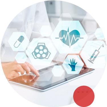 Institute Health Admin Red Circle - Elder Care Technology (400x384), Png Download