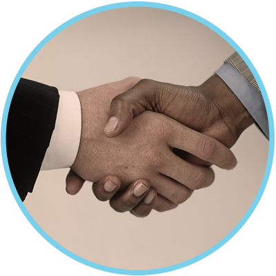 Circle-accreditation - Handshake (400x400), Png Download