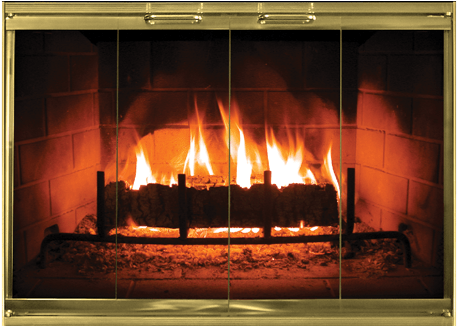 Phantom-24 - Phantom Fireplace Glass Door (565x325), Png Download