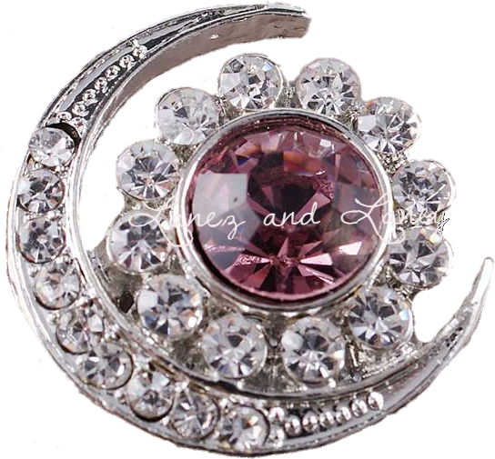 Purple Moon Lg Snap - Brooch (553x537), Png Download
