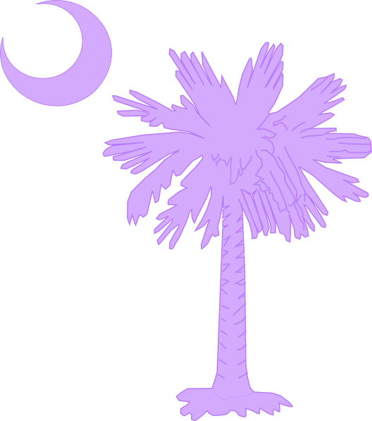 Palmetto Tree And Crescent Moon (528x597), Png Download
