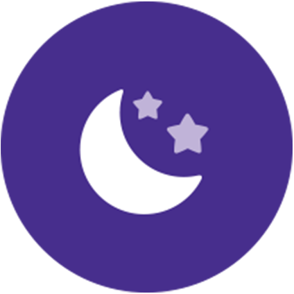 Quiet Time Moon Icon - Bedtime (424x424), Png Download
