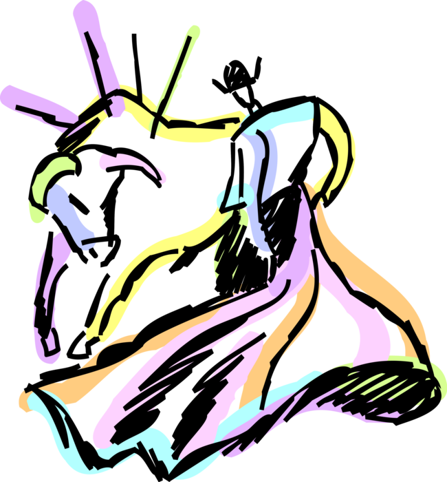 Vector Illustration Of Spanish Matador Toreador Bullfighter (650x700), Png Download