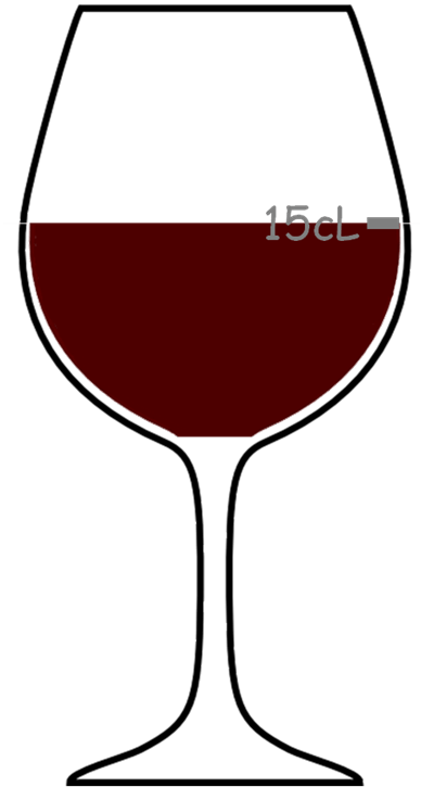 Verre Vin Restaurant - Contenance Verre De Vin (406x768), Png Download