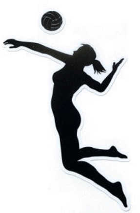 Volleyball Spike Silhouette Png (777x437), Png Download