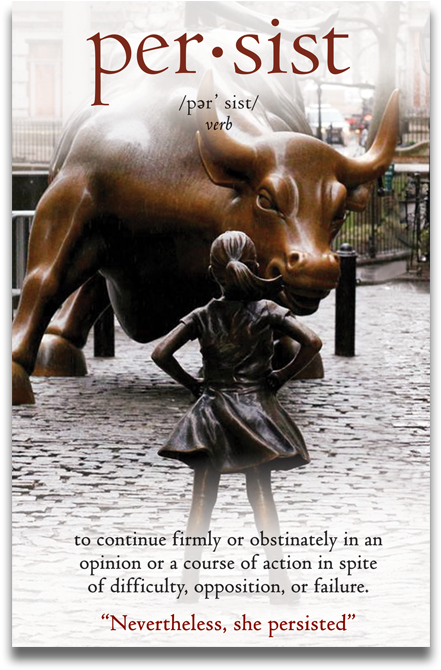 Defiant Girl Charging Bull (504x675), Png Download