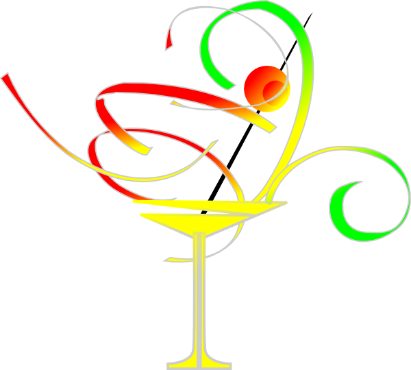 How To Set Use Red Green Martini Clipart - Martini (600x540), Png Download