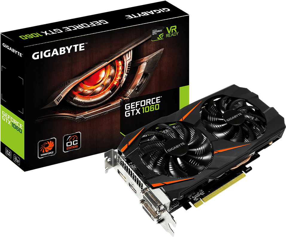 Geforce® Gtx 1060 Windforce Oc 3g - Gigabyte Gtx 1060 3gb (1000x1000), Png Download