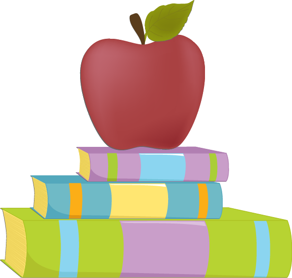 Vector Transparent Library Drawing Art Abstract Red - Libros Y Manzana Png (594x566), Png Download