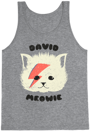 David Meowie Tank Top - David Meowie (484x484), Png Download