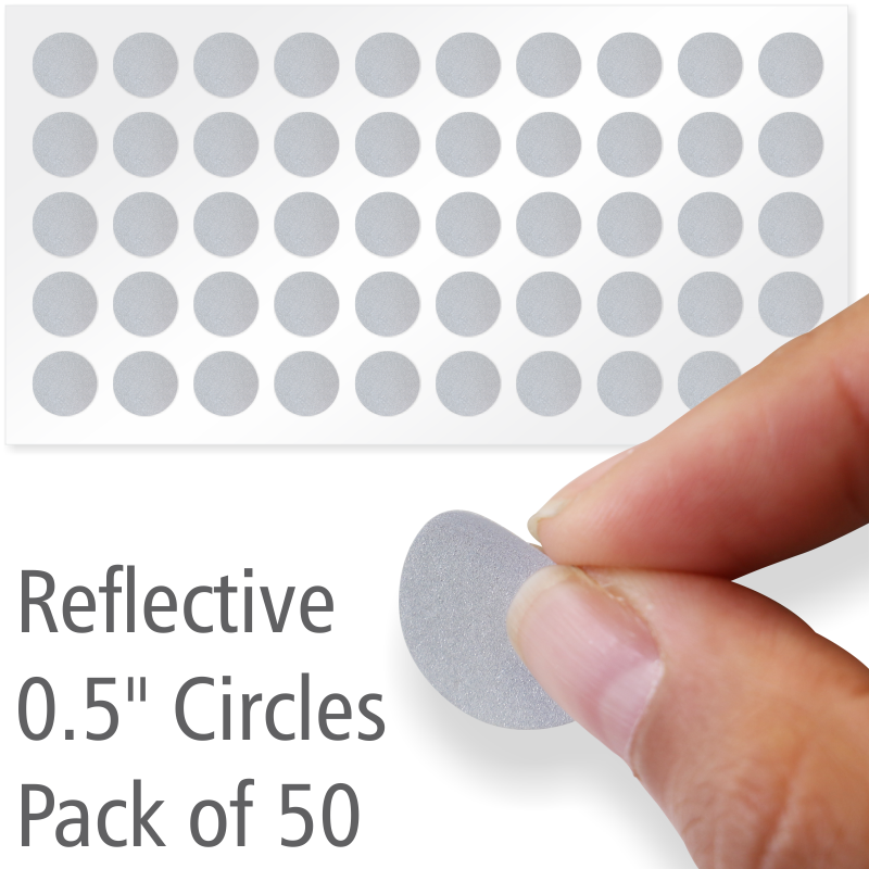Reflective Dots Label - Reflective Sticker Dots (800x800), Png Download