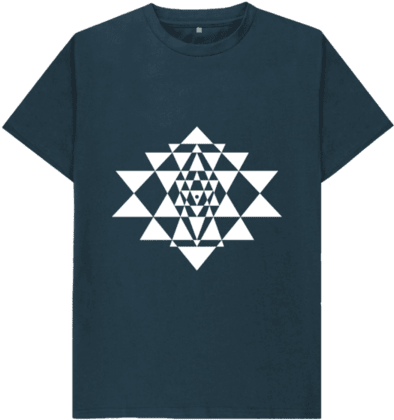 Sri Yantra, Tshirt, White Print - T-shirt (480x506), Png Download