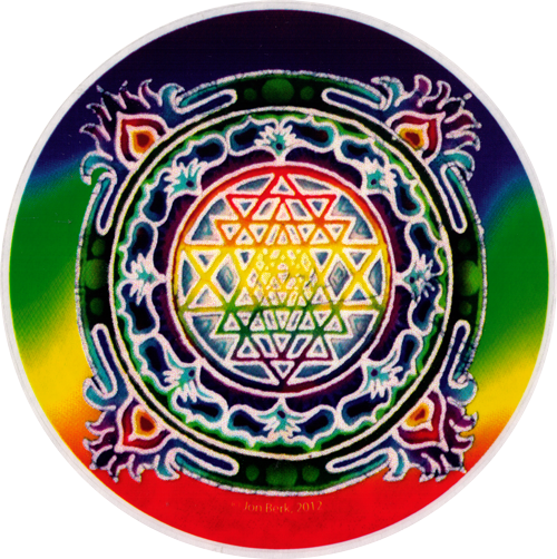 Sri Yantra Mandala - Sri Yantra Mandala Window Sticker Decal 4 5 Circular (500x502), Png Download