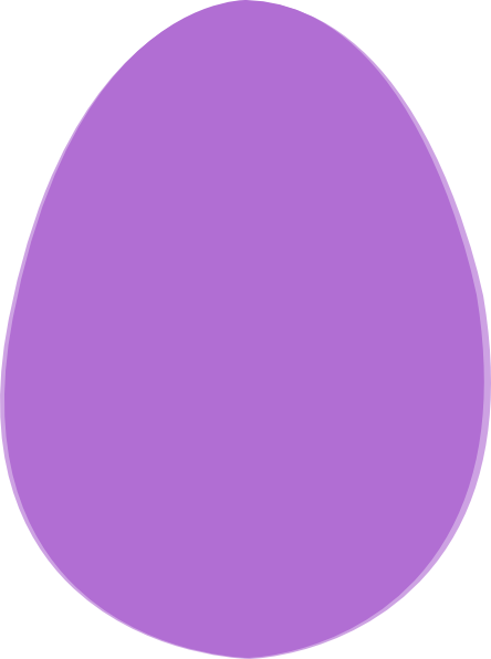 Purple Easter Egg Clip Art At Clker Vector Clip Art - Purple Easter Egg Clipart (444x596), Png Download