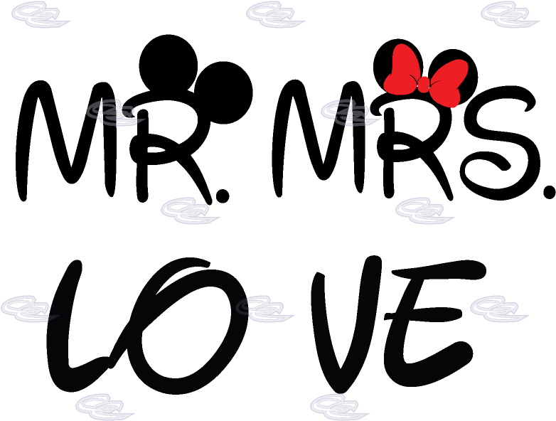 Mickey Mouse Hand Signs Love For Kids - Mr And Mrs Mickey (812x697), Png Download