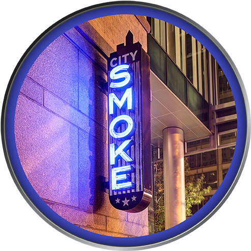 City Smoke - Electronic Signage (500x500), Png Download