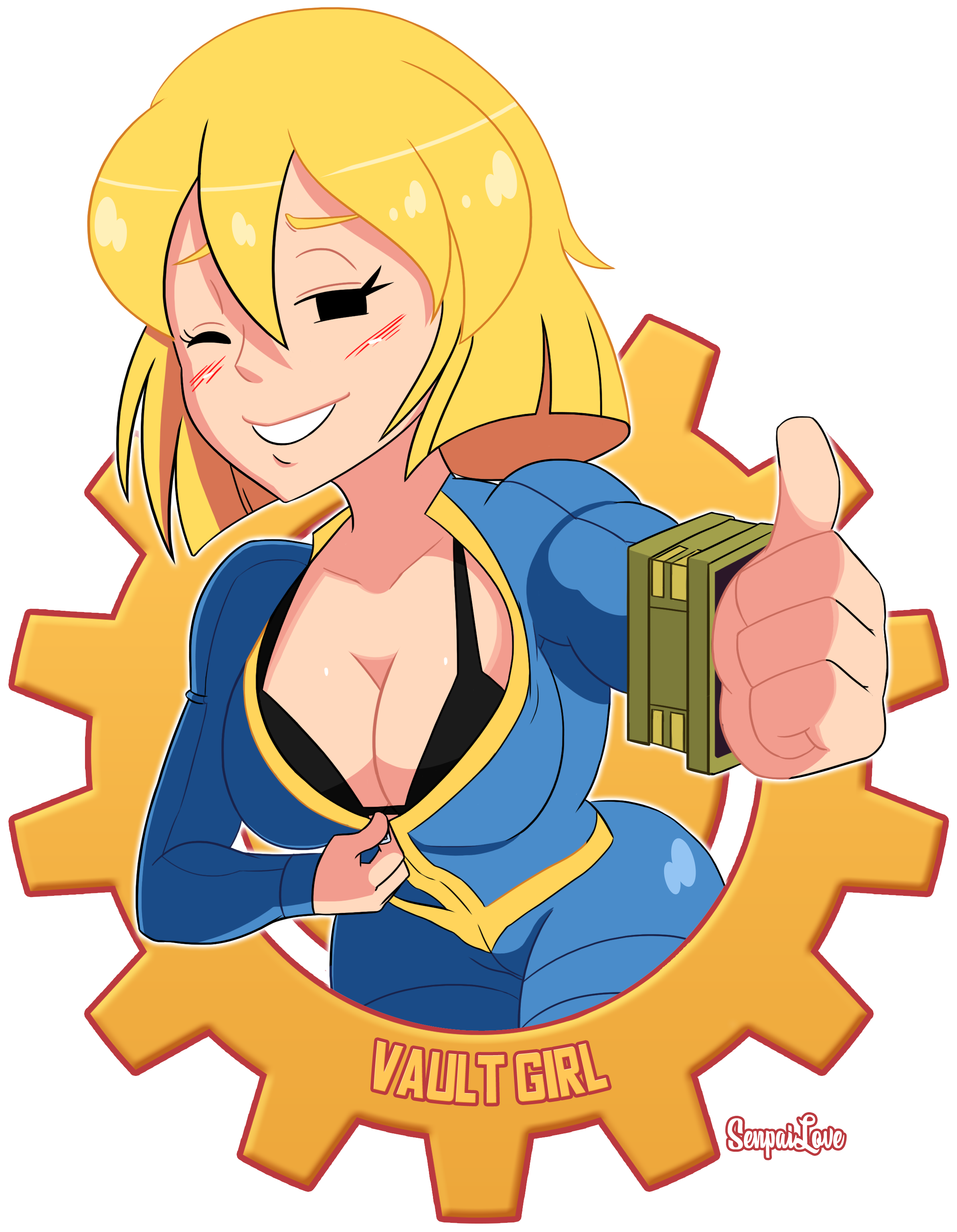 Fallout Vault Girl Sexy (2550x3300), Png Download