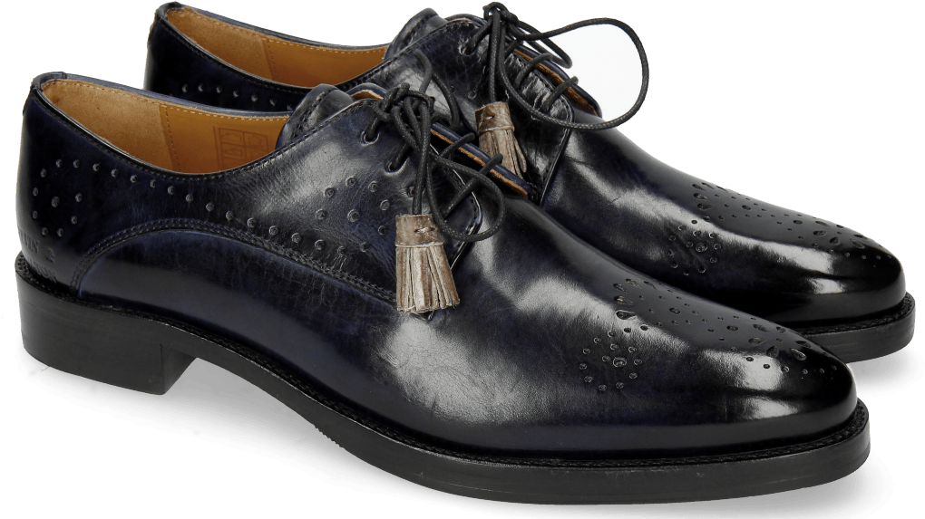 Derby Shoes Betty 2 Navy Tassel Smoke - Melvin & Hamilton Betty Laceups Navy/smoke, Women's, (1024x1024), Png Download