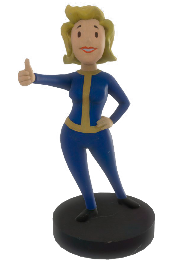 Fo4vw Vault Girl Statue - Fallout 4 Vault Girl Statue (617x876), Png Download