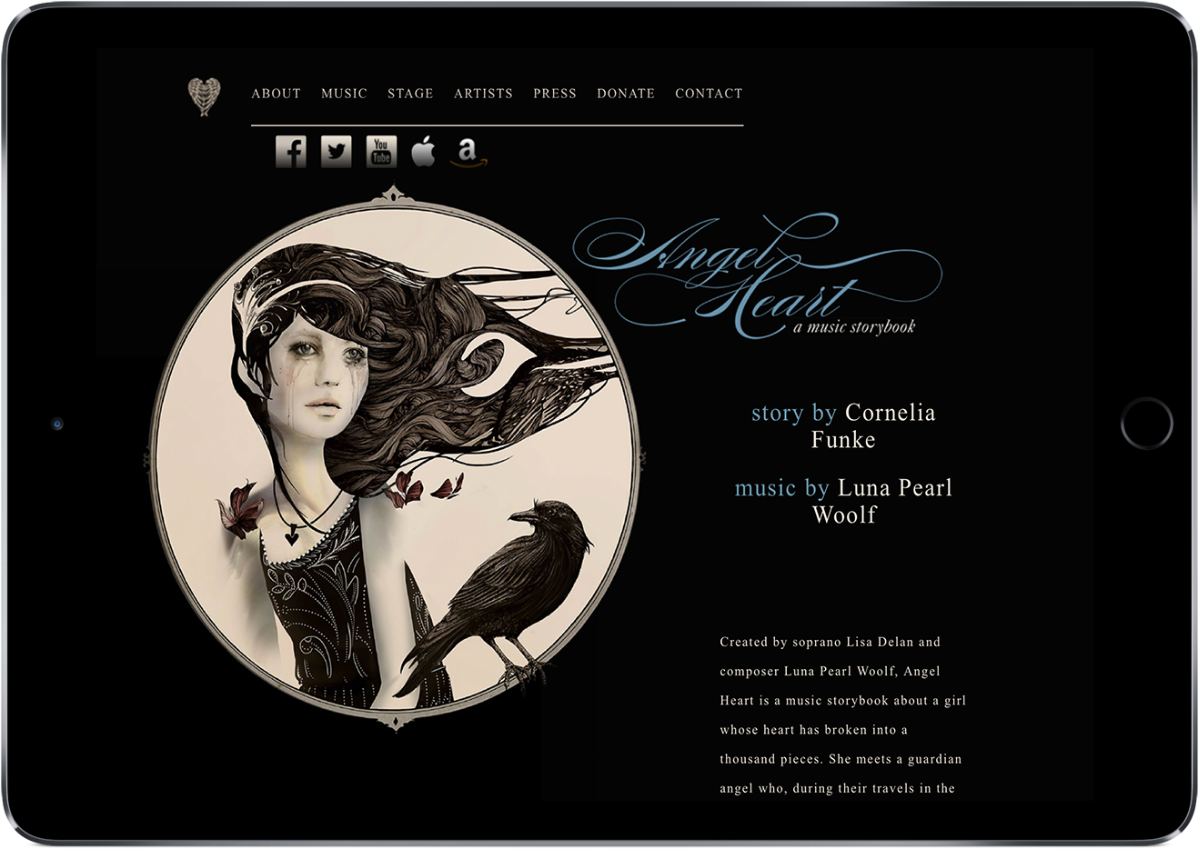 Big De Creative Angel Heart Website - Big De Creative (1500x1114), Png Download