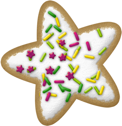 Christmas Cookie Clip Art (499x500), Png Download