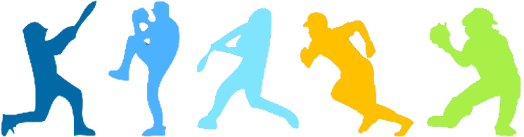 5 Tool Baseball Play Image2colors - Baseball Player Silhouette (745x196), Png Download