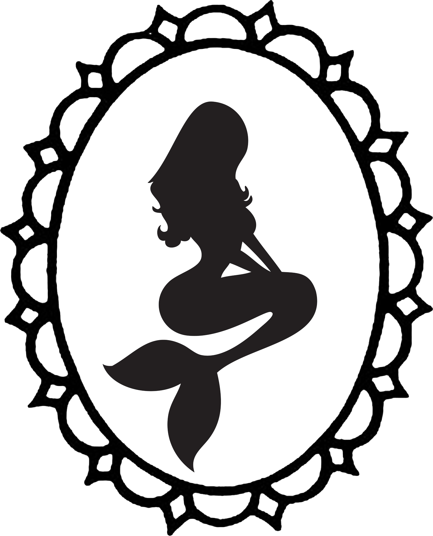 La Sirenita - Little Mermaid Ariel Silhouette (1407x1741), Png Download