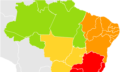 Regions Of Brazil (545x286), Png Download