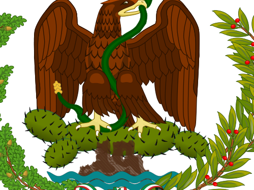 Escudo Nacional De Los Estados Unidos Mexicanos - Independencia De Mexico Png (500x375), Png Download