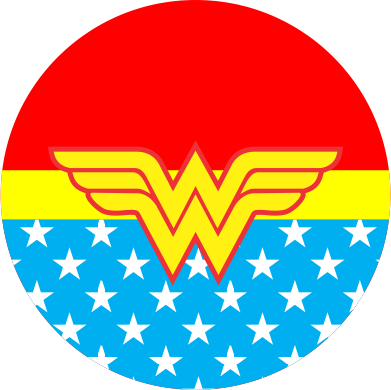 Adesivo Liga Da Justiça Mulher Maravilha 3 Cm Redondo - Dvoudílné Plavky Ewlon (391x390), Png Download