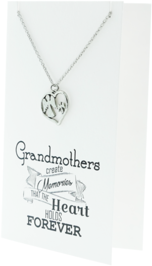 Feena Angel Heart Necklace Gifts For Grandma Quotes - Necklace (530x603), Png Download
