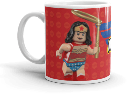 Caneca Plástica Lego Mulher Maravilha - Caneca Plástica Personalizada (500x500), Png Download