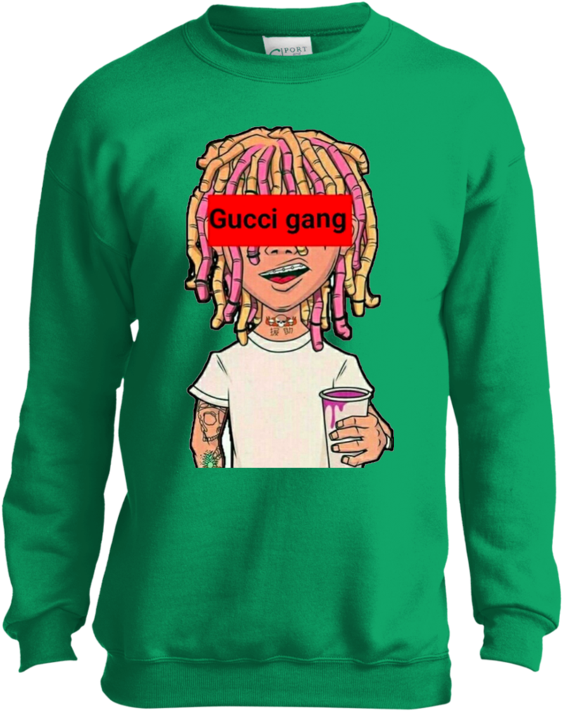 Lil Pump Gucci Gang Youth Sweatshirt Sweatshirts - Ya Done Messed Up A A Ron Sweatshirt (1024x1024), Png Download