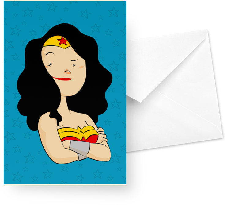 Cartão Mulher Maravilha De Jacqueline Limana - Wonder Woman (800x800), Png Download