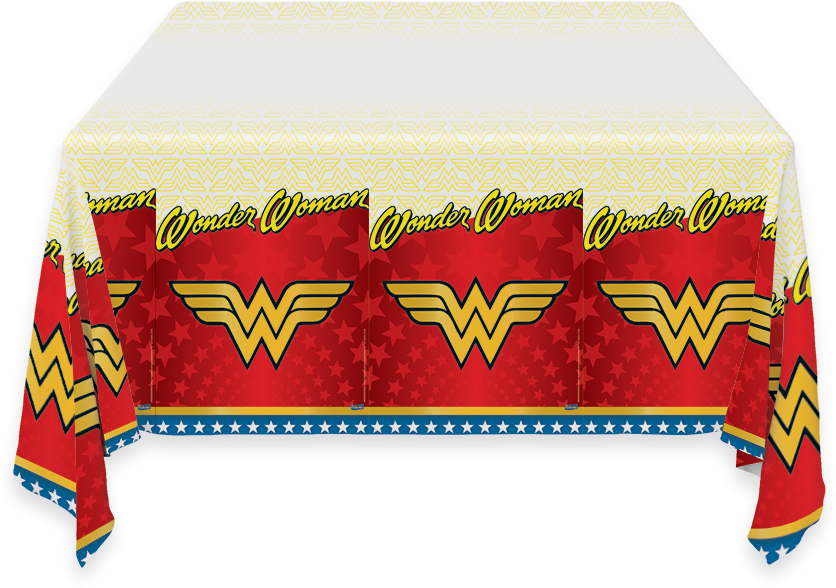 Toalha De Mesa Mulher Maravilha Festcolor - Dc Originals Coffee Mug (wonder Woman Logo) Red / Yellow (990x990), Png Download