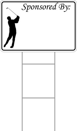 Golf Ball Tee Sponsor Yard Sign Blank Starting At $3 - Revolutions Of The Internal Spheres (300x510), Png Download