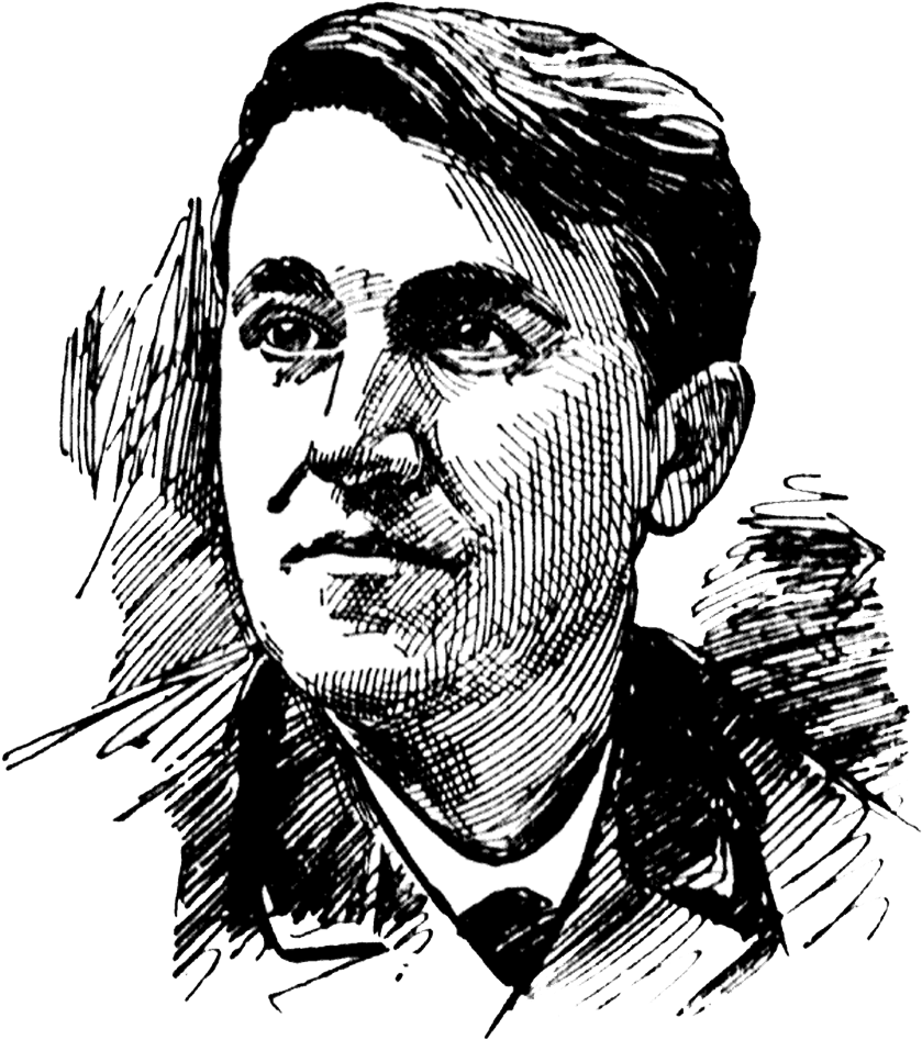 Didn't Smile Often Thomas Alva Edison - Thomas Alva Edison (852x966), Png Download