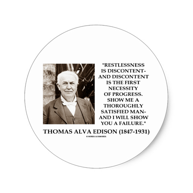 Thomas Edison Restlessness Discontent Progress Classic - Famous Cochlear Implant Users (650x650), Png Download