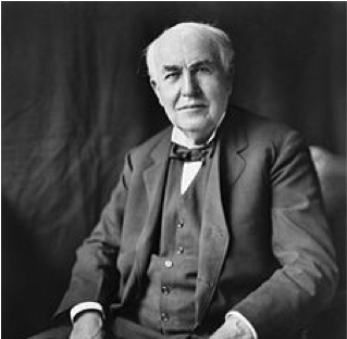 Name Of Inventor - Thomas Alva Edison (famous Portraits): Blank 150 Page (410x311), Png Download