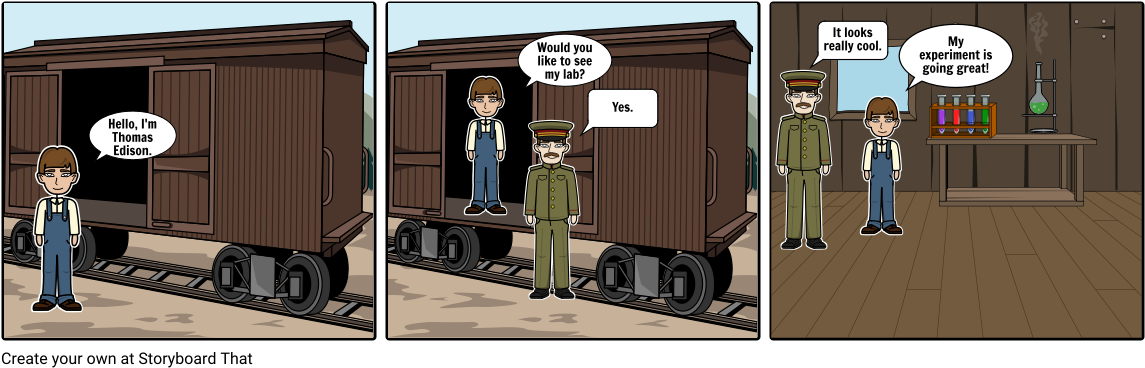 Edison- Experiment Gone Wrong - Cartoon (1164x385), Png Download