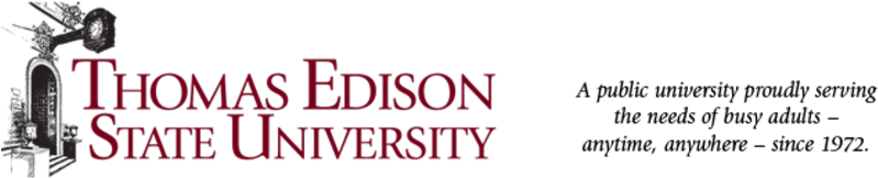 Thomas Edison Credit By Exam Program - Thomas Edison State University Logo (800x171), Png Download
