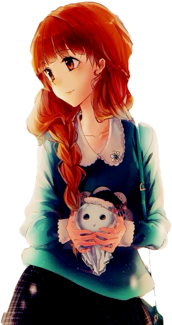 Anime Png Transparent - Anime Girl With Caramel Hair (500x681), Png Download