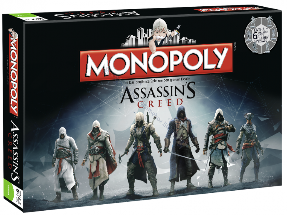Monopoly *assassin's Creed* - Monopoly (spiel), Assassins Creed Toys/spielzeug (988x988), Png Download