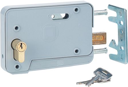 000067 - Serrure En Applique Horizontale Thirard (500x500), Png Download