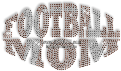 Custom Best Sparkle Football Mom Rhinestone Iron On - Iron-on (450x450), Png Download