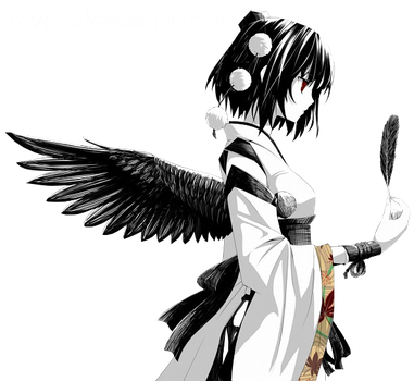 Angel Anime Png - Shameimaru Aya (381x350), Png Download