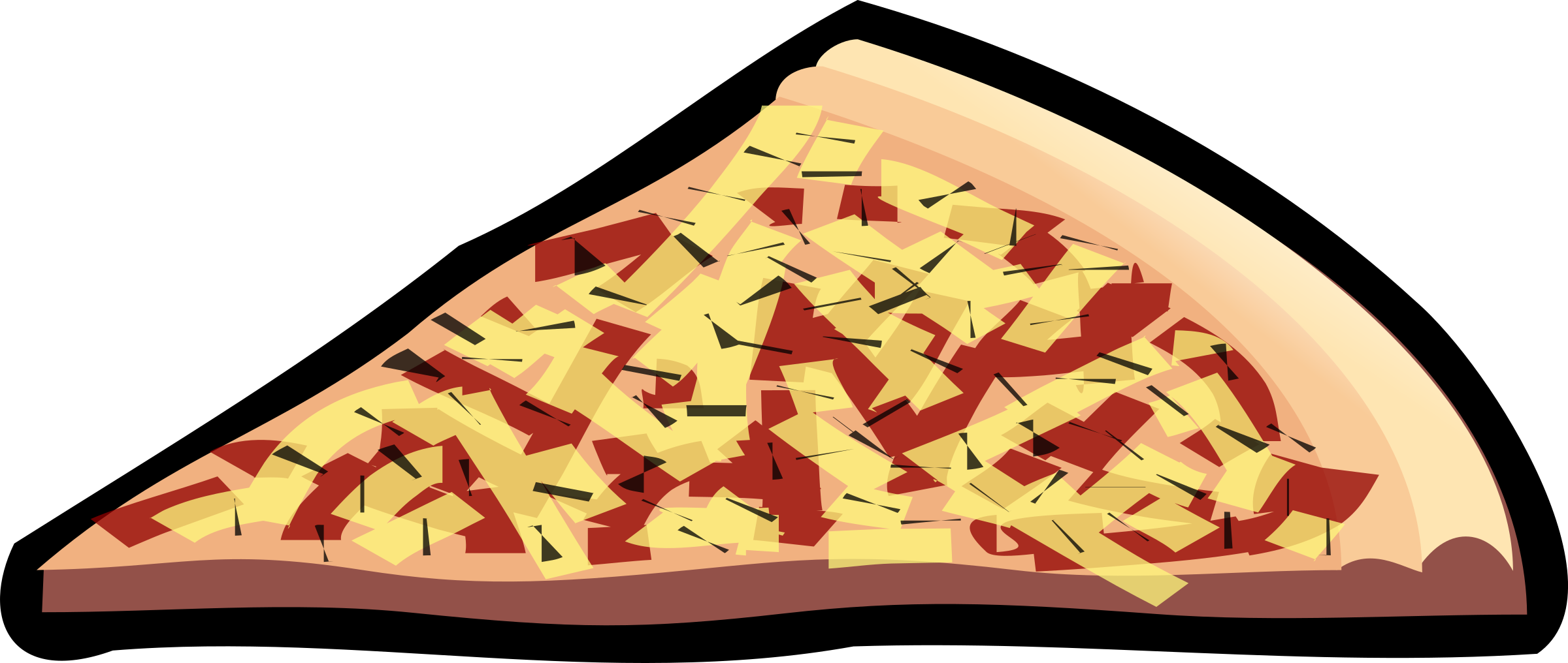 This Free Icons Png Design Of Pizza Slice 01 - Pizza Slice Clip Art (2400x1016), Png Download