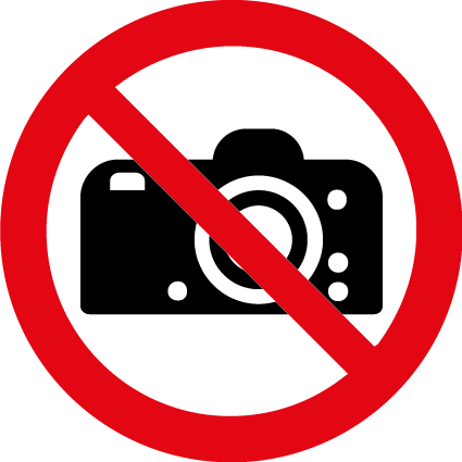No Cameras Symbol - Prohibition Signs (425x425), Png Download